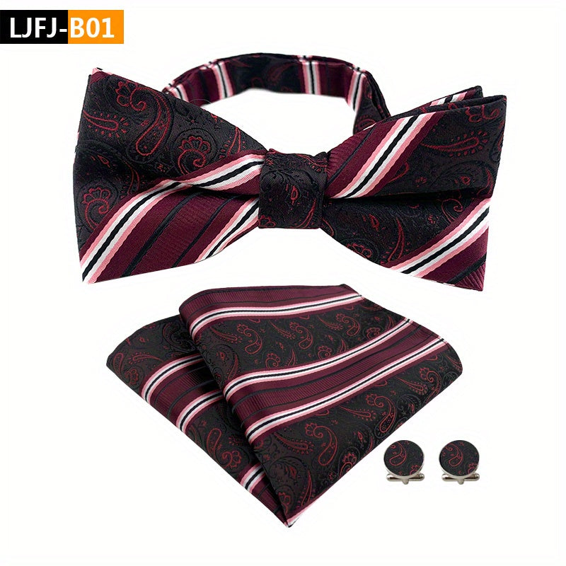 Stylish Paisley Bow Tie Set