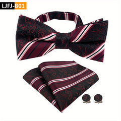 Stylish Paisley Bow Tie Set