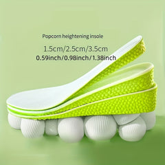 1 Pair Invisible Height Increase Insoles Green Memory Foam Shoes Sole Pad