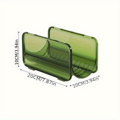 1pc Portable Plastic Water Cup Rack Transparent Storage Rack Kitchen Organizer