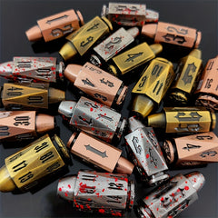 Metal Dice Set Bullet Shape 7pcs