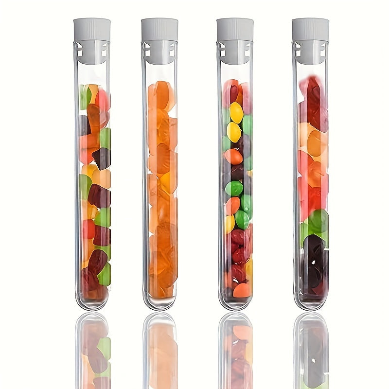 50pcs 5ML Transparent Plastic Test Tubes With Lid