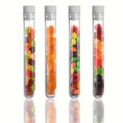50pcs 5ML Transparent Plastic Test Tubes With Lid