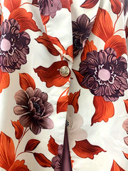 Casual Floral Blazer Long Sleeve Shawl Collar
