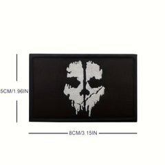 2pcs Ghost Pattern Embroidered Patches for Backpacks and Clothing