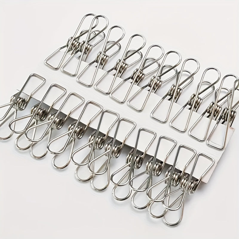 Stainless Steel Long Tail Clip With Hooks for Hanging Clothes Towel Gloves Sock