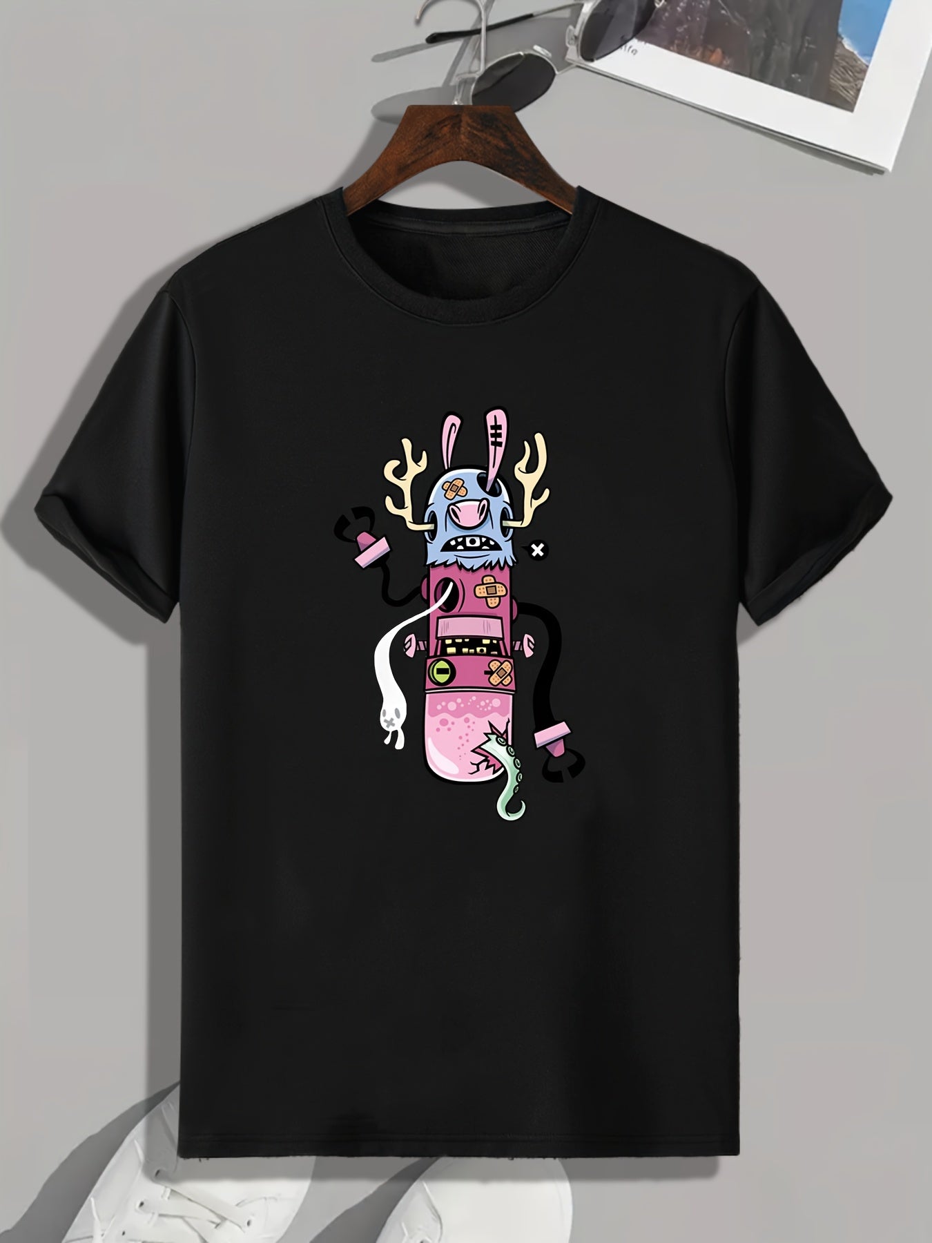 Anime Cartoon Print Men's Graphic T shirt Casual Comfy Tees For Summer