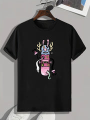 Anime Cartoon Print Men's Graphic T shirt Casual Comfy Tees For Summer