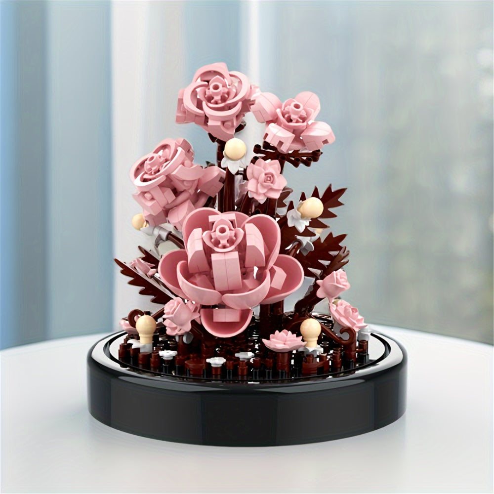 Immortal Bouquet Champagne Rose Family Desktop Decoration