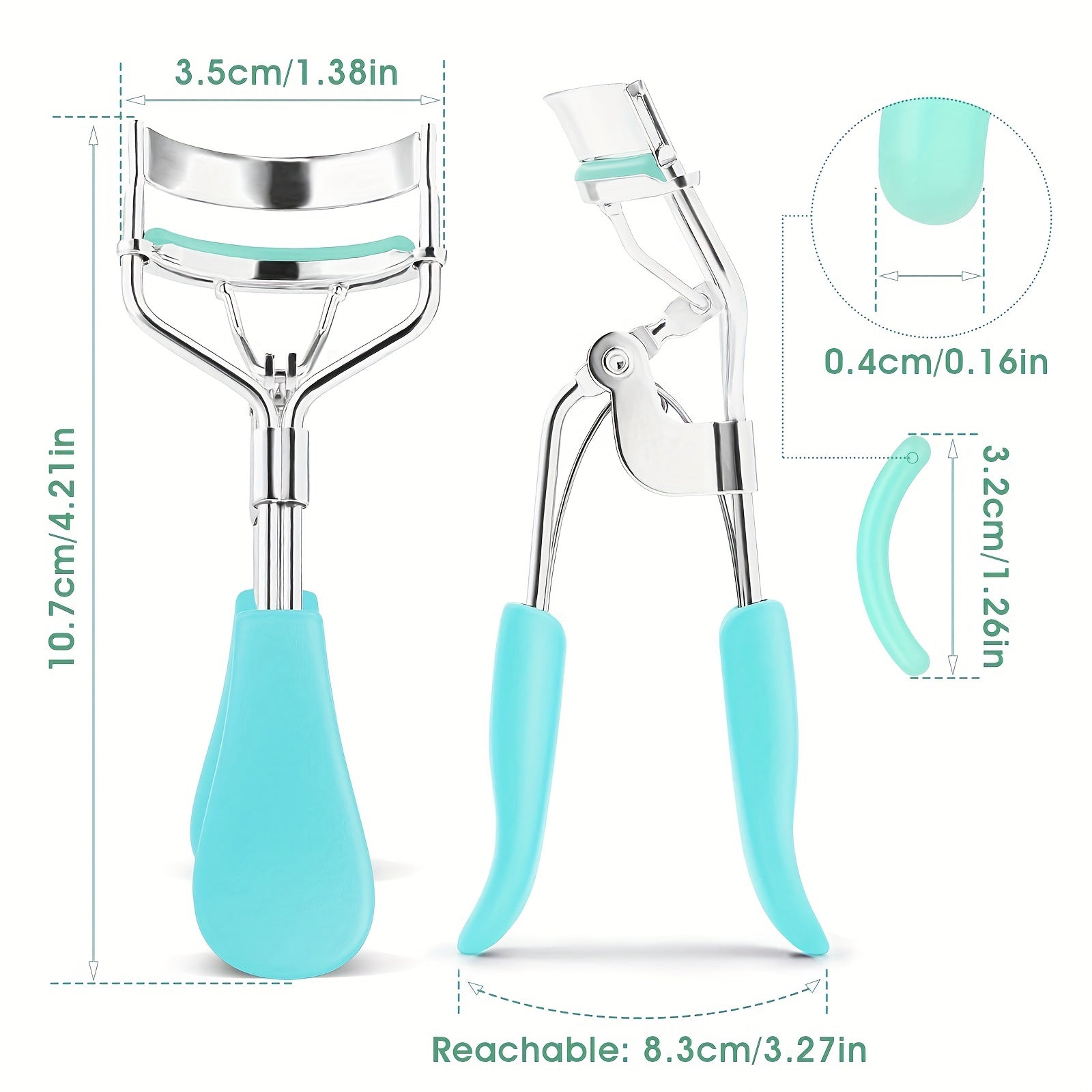 Eyelash Curler with 10 Refills for Perfectly Curled Lashes