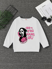 Girls' ''No You Hang Up'' Graphic Sweatshirt Halloween Clothing