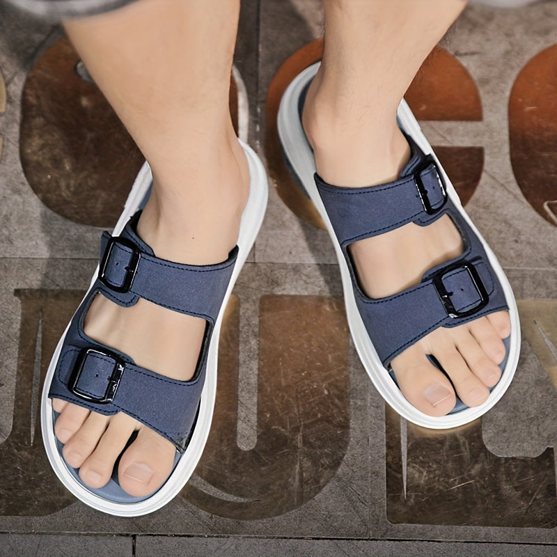 Men's Non Slip Platform Slides Comfortable Cloud Slides