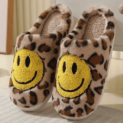 Women's Cozy Leopard Print Fuzzy Slippers