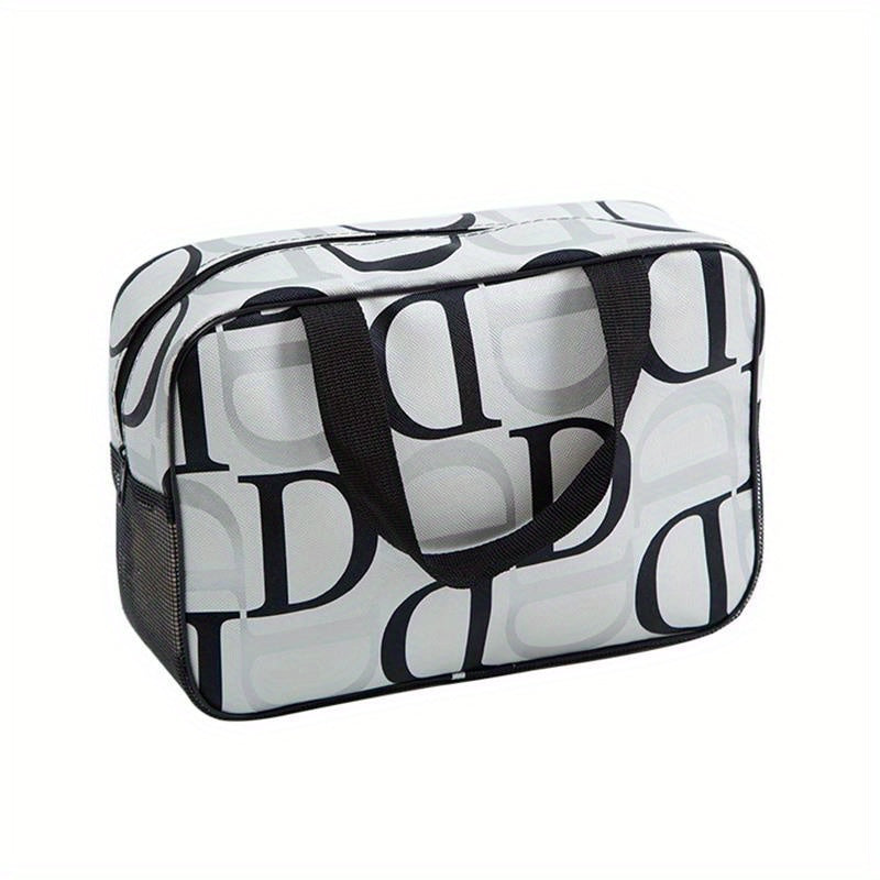 Large Capacity Waterproof Travel Makeup Bag with Handle for Men and Women