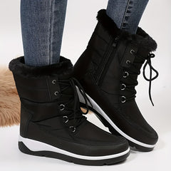 Women's Winter Snow Boots Waterproof Fleece Lined Non Slip Mid Calf
