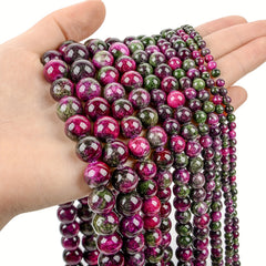 Green Purple Persian Jade Round Loose Beads 4-12MM