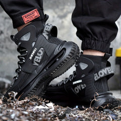 Men's Safety Shoes Puncture Proof Steel Toe Work Shoes
