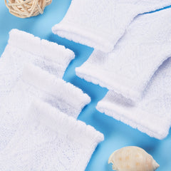 3 Pairs Girls Ruffled Knit Socks Soft Comfortable Thin Breathable