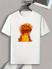 Golden Fist Men's Graphic T-shirt Casual Tee for Summer