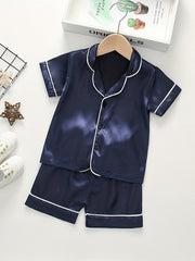 Boys Pajama Set Short Sleeve Tops & Bottoms Cozy Homewear