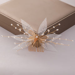 Crystal Dragonfly Hair Comb Pin Band For Women Bride Party Wedding Bridal Hair