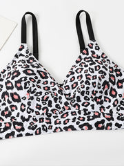 Leopard Print Cami Top & Drawstring Skirt & Panties 3pcs Set