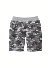 Boys Camo Casual Shorts Drawstring Waist Kids Summer Clothes