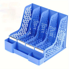 Plastic File Management Rack Data Sorting Rack Student Bookshelf A4 Storage