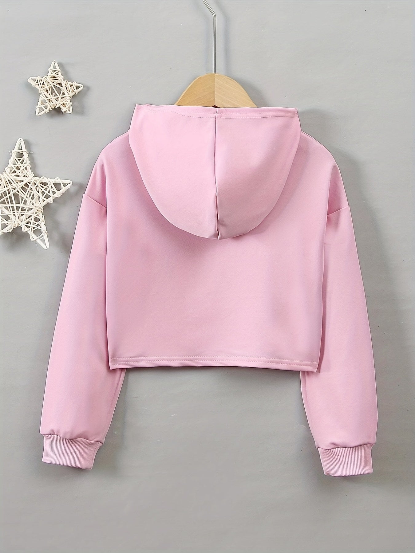 Girls' Kitty Print Hoodie Sweatshirt Long Sleeve