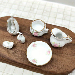 Dollhouse Bathroom Furniture Ceramic Decor Toy Micro Scene Building