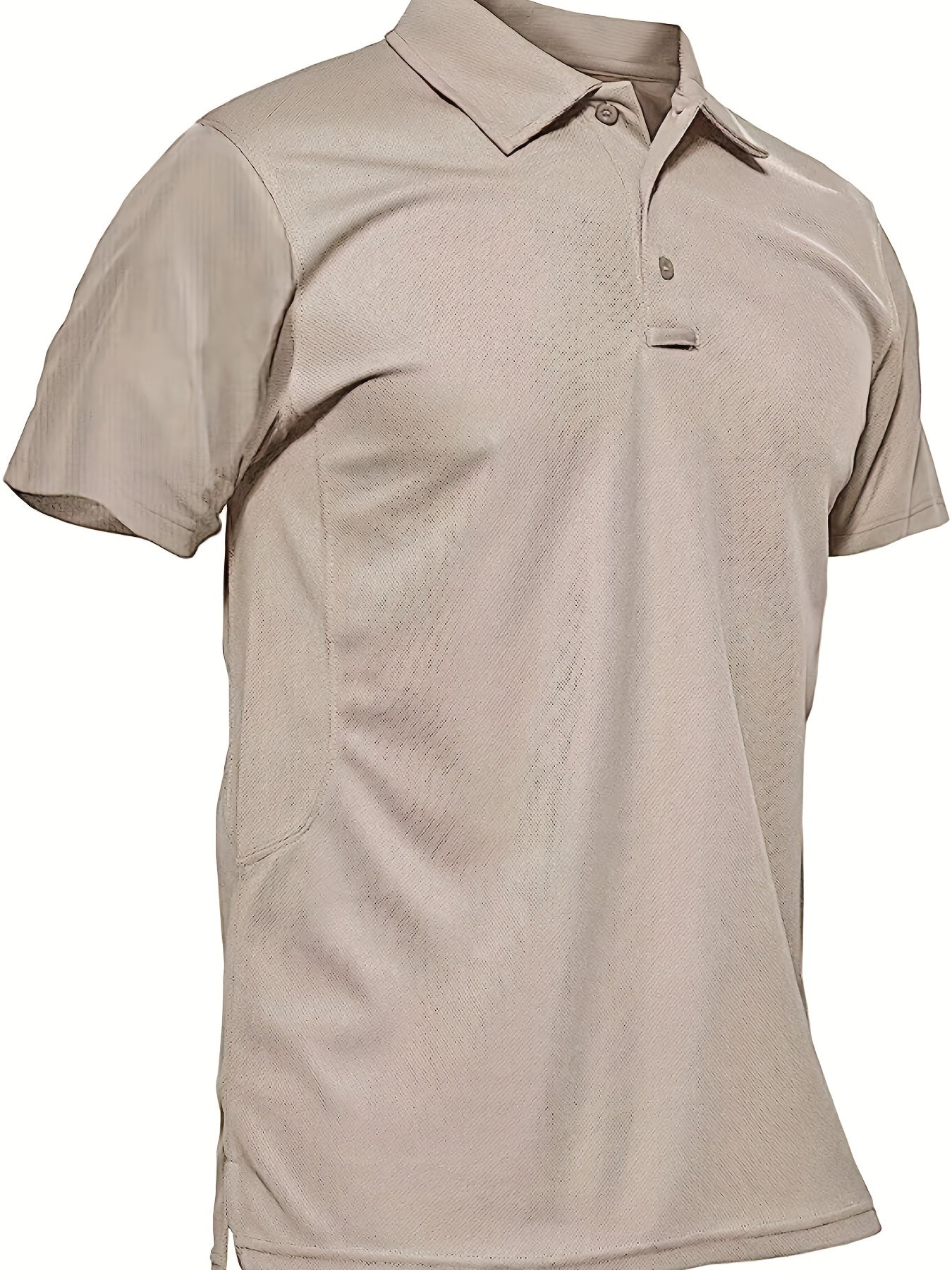 Sun Block Solid Golf Shirt Men's V Neck Pullover T Shirt Short Sleeve
