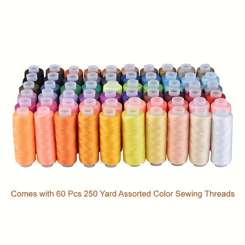 60 Colors Sewing Thread Set Mixed 6m Each Roll Knitting Accessories