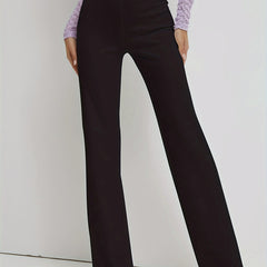 Women's Plus High Waist Straight Leg Trousers