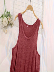 3 Pack Plus Size Lounge Dress Set Women's Plus Solid Round Neck Plain Tank