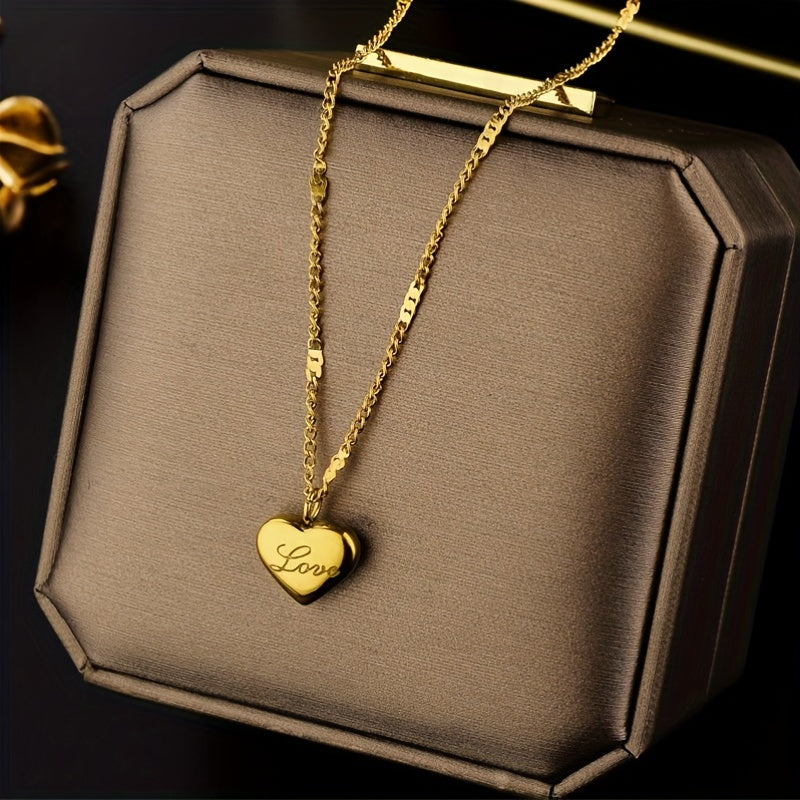 Heart Pendant Necklace Holiday Mother's Gift For Girls