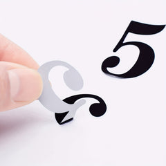 4 Sheets Large Waterproof Number Stickers Numbers Labels