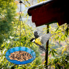 Glass Bird Feeder Bird Bath Outdoor Garden Decoration