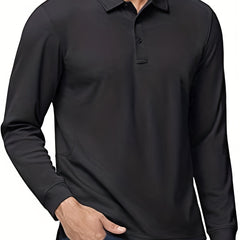 Sun Block Golf Polo Shirts Men's Casual V Neck Pullover Long Sleeves