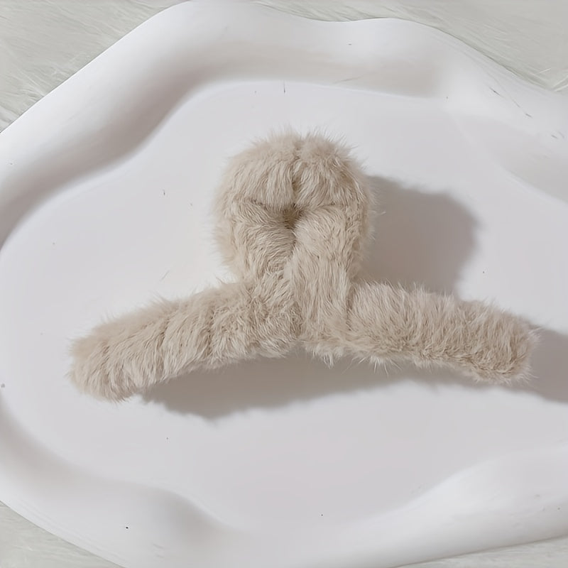 4pcs Plush Hair Claw Clips for Girls
