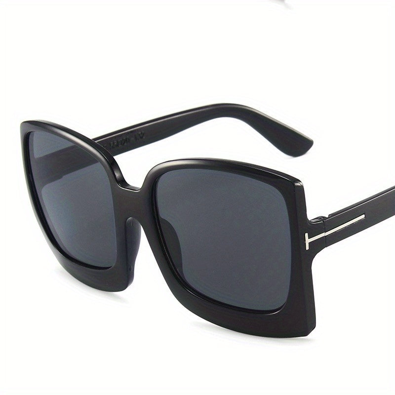 Oversized Square Sunglasses Minimalistic Thick Frame Glasses