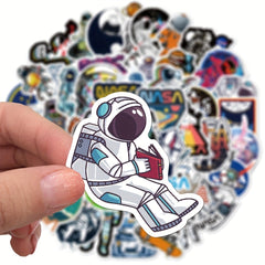 50pcs Space Astronaut Waterproof Vinyl Sticker for Teens