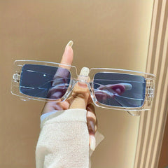Y2K Rectangle Sunglasses UV400 Sun Shades for Party Beach Travel