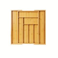 Telescopic Bamboo Kitchen Box Drawer Divider Storage Rack Organizer