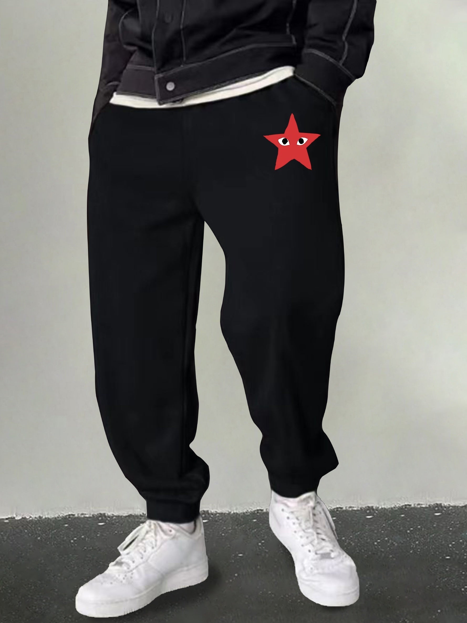 Men's Star Graphic Sweatpants Casual Joggers For Outdoor