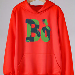 Girls Cartoon Bo Pattern Hooded Sweatshirt for Spring & Autumn
