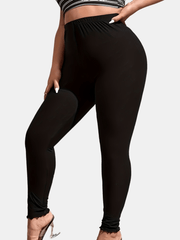 High Rise Solid Skinny Leggings