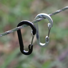 5pcs Aluminum Carabiner Clips Camping Fishing Mountaineering