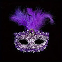 Girls Feather Mask Masquerade Cosplay Dress Up For Party