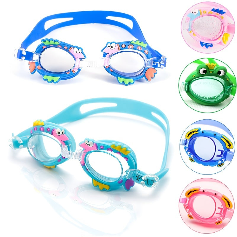 Girls Cartoon Swim Goggles - Waterproof and Adjustable