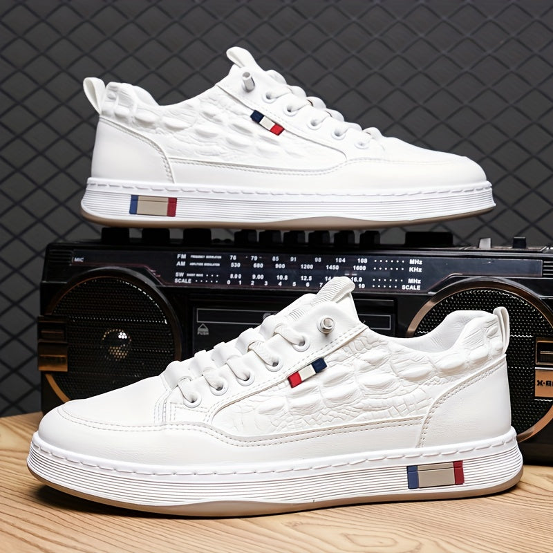 Crocodile Pattern Skate Shoes Anti-Slip Sneakers Men's Footwear